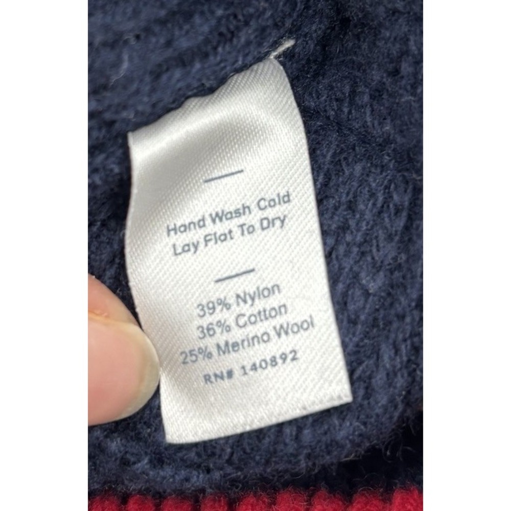 Marine Layer‎ Lost & Found Men's L Navy Wool Blend Full Zip Sweater - Picture 4 of 8